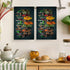 Colourful Herbs Spices Cooking Black Dish Kitchen Towels Set of 2 Soft Absorbent Hand Towels Tea Towels Gifts Bathroom Home Decorative 16x24 Inch...