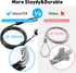 AboveTEK iPad Lock Security Cable w/Adhesive Plates, 6Ft Keyless 4 Digit Combination Tablet Lock Kit, Anti-Theft Hardware Locking Cable for iPhone...