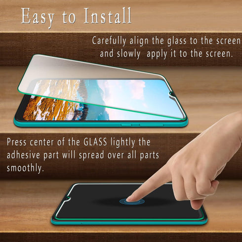 HPTech (2 Pack) Screen Protector Compatible for Motorola Moto G Play (2021) Tempered Glass, Anti Scratch, Case Friendly, 9H Hardness...