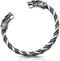 VikingsBrand Viking Bracelet | Adjustable Men's Bracelet 7-10 inches | Pagan Norse God Odin Arm Rings | Wolf Head Metal Wristband...