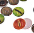 10 Pairs 35mm Glow in The Dark Glass Dinosaur Eyes Round Dome Glass Cabochons Flatback for DIY Craft Clay Animal Lizard Eyes...
