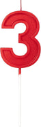 2.76in Birthday Candles Glitter Cake Red Number 3 Candles Topper Decoration for Wedding Anniversary,Party Celebration (RED Number 3)...