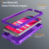 for BLU View 4 Phone Case with Tempered Glass Screen Protector,Slim Soft Silicone Full-Body Protective Case for BLU View 4 (B135DL) (Purple)...