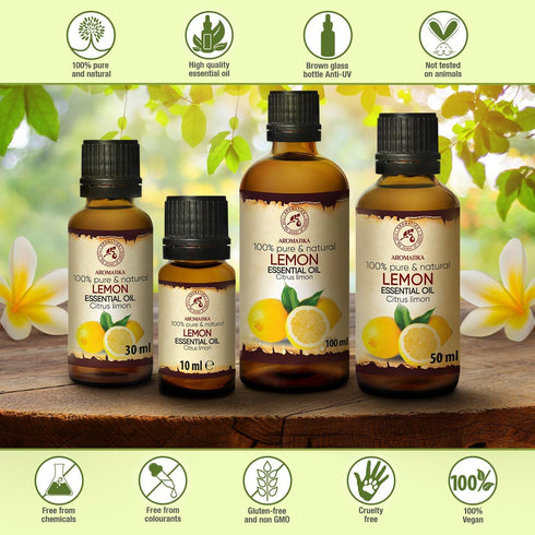 Lemon Essential Oil 1.0 Fl Oz (30ml) - Citrus Limon - Italy - 100% Pure & Natural - Aromatherapy - Relax - Diffuser - Nails Care...
