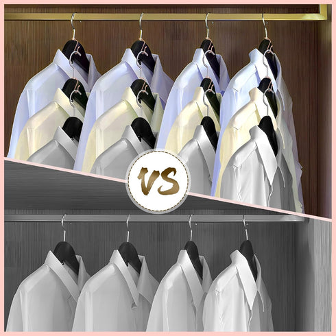 50 Pieces Hanger Connector Hooks Metal Hanger Extender Hooks Stable Clothes Hanger Connector for Different Clothes Hangers, 8.7 mm/0.34 Inch Hole ...