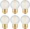 Dimmable Globe Frosted A15 LED Bulbs- 40 Watt Equivalent Ceiling Fan Light Bulbs- 4W Vintage E26 Edison Bulb 2700K Warm White- Round Small Filamen...