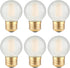 Dimmable Globe Frosted A15 LED Bulbs- 40 Watt Equivalent Ceiling Fan Light Bulbs- 4W Vintage E26 Edison Bulb 2700K Warm White- Round Small Filamen...