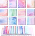 720 Pieces Watercolor Sticky Notes 12 Pads 2.8 x 2.8 Inches Self Stick Note Pads Cute Funny Self Adhesive Memo Post Notes for Office School Home S...