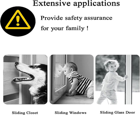 Sliding Door Child Lock,4Pack Sliding Glass Door Child Safety Lock,Window Child Safety Locks,Sliding Door Lock for Child Safety...