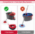 Scrub Brush Head Replacement Compatible with O Cedar EasyWring Spin Mop 1-Tank System, Floor Scrubber Head, Shower Scrub Brush with Hard Bristles ...