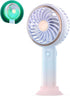 Handheld Mini Fan, Portable Rechargeable Mini Fan with 3 Speed, Battery?8-12 Hours?, Cute Gradient Hand Held Small Makeup Fan with Color Light for...