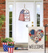 4th of July Patriotic Garden Flag 12x18 Double Sided, American Floral Heart Welcome Burlap Small Yard Flag for Independence Day Outside Decoration...