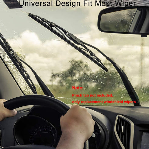 4 Pack Windshield Wiper Blades Refills, Universal Rubber Frameless Windshield Wiper Blade Refills Parts Windshield Wiper Rubber Strips for Most Ca...