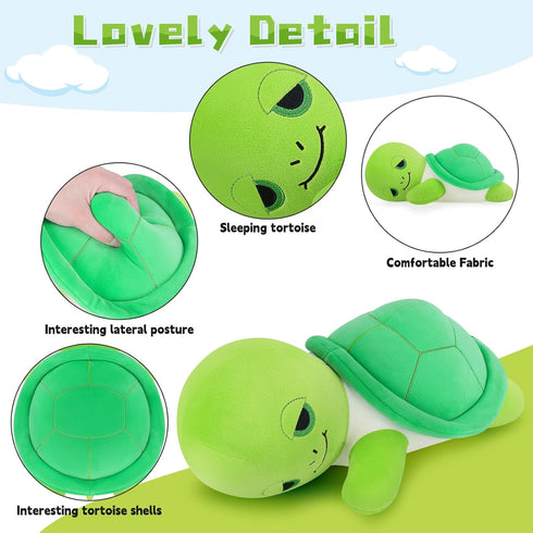 Turtle Stuffed Animal,Cute Plushies Turtle Pillow,Cute Stuffed Animal Plush Toys Turtle Plush,Soft Tortoise Body Pillow Gifts for Kids Adults Birt...