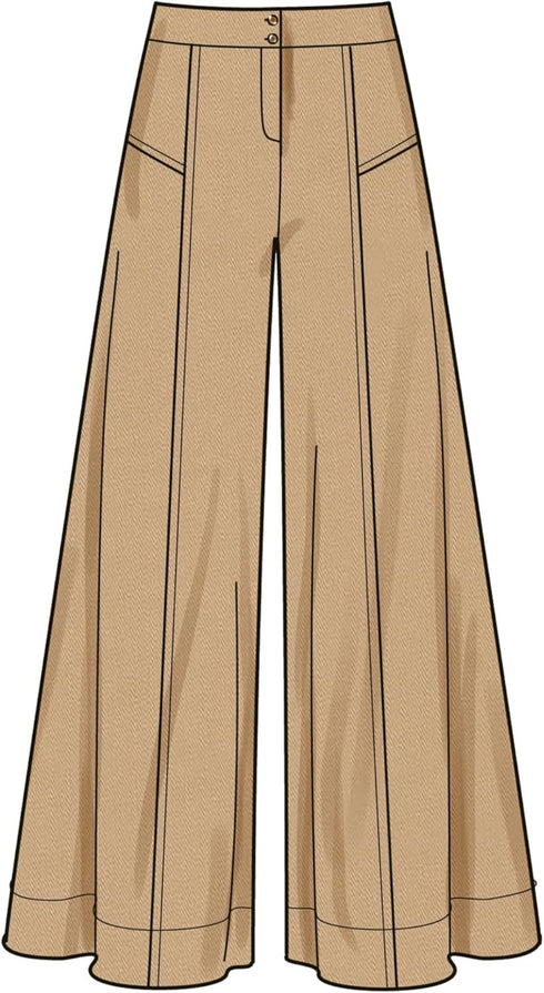 Simplicity Easy to Make Misses' Wide Leg Pants, Knit Shrug and One-Shoulder Top Sewing Pattern Packet, Design Code S9925, Sizes 16-18-20-22-24, Mu...