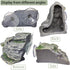 PINVNBY Turtle Basking Platform, Reptile Climbing Shale Resin Ledge Stone, Aquarium Ornament Rock Landscaping Decoration with Suction Cups for Fro...