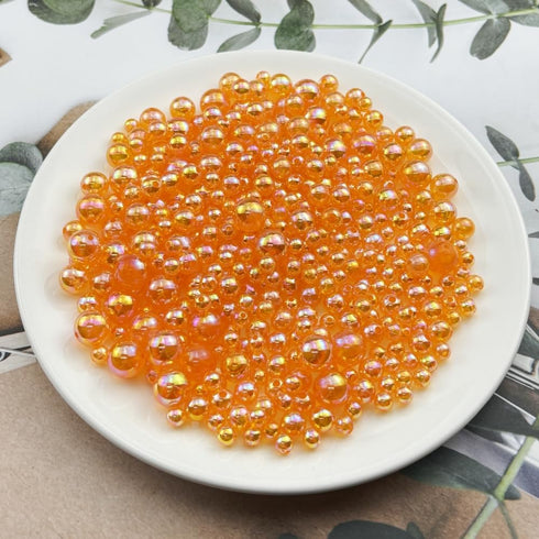 200g Acrylic Round Beads 6mm 8mm 10mm 12mm AB Colors Craft Beads Round Spacer Beads with Holes for Earring Bracelet Necklace Key Chains Jewelry Ma...