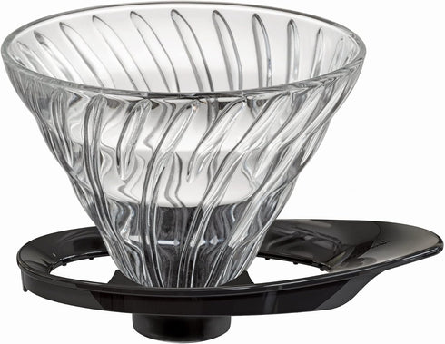 HARIO VDGR-02-B V60 Heat-resistant Glass Transmission Dripper 02, For 1-4 Cups, Black, Made in Japan...