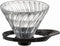 HARIO VDGR-02-B V60 Heat-resistant Glass Transmission Dripper 02, For 1-4 Cups, Black, Made in Japan...