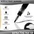 Stylo 4 Count Acrylic Metallic Pens - Black, Gold, Silver And White Paint Pens - Fine Tip Permanent Acrylic Metallic Paint Markers for Rock Painti...