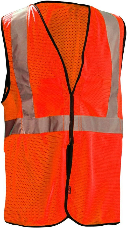 OccuNomix ECO-GCB-O2/3X High Visibility Value Mesh 5-Point Break-Away Hook & Loop Safety Vest, Class 2, 100% ANSI Polyester Mesh, 2X-Large / 3X-La...