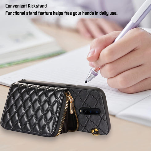 Furiet Detachable Crossbody Wallet Case for OnePlus 8 OnePlus8 5G UW Tmobile with Zipper Purse, Multi Card Slot Leather Stand Phone Cover for One ...