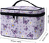 Purple Butterfly Makeup Bag Floral Cosmetic Bags for Women Cute Aesthetic Toiletry Bag Skincare Organizer Travel Case Portable Makeup Organizer fo...