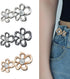 3 Sets Rhinestones Flower Pant Waist Tightener Jean Buttons for Loose Jeans,Cute Flowers Buttons for Jeans Button Pins for Jeans Crystal Floral Je...