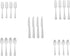 GiveAbay Basics 20-Piece Stainless Steel Flatware Set with Square Edge, Service for 4, Silver...