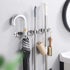 Broom Mop Holder Wall Mount Cleaning Tool holder, Heavy Duty Stainless Steel Broom Hanger Rack Hook Organizer, Garage Storag Racks wall Mounted Br...