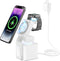 4 in 1 Magnetic Wireless Charging Station - 15W Fast Phone Charger Stand, Blue-Tooth Speaker, Phone and Watch Charger Station for iPhone 15 14 13 ...