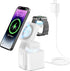 4 in 1 Magnetic Wireless Charging Station - 15W Fast Phone Charger Stand, Blue-Tooth Speaker, Phone and Watch Charger Station for iPhone 15 14 13 ...