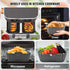 Large Air Fryer Silicone Liner for 8-10QT Ninja Dual Basket Air Fryer, Non-Stick Air Fryer Pot, Rectangular Air Fryer Silicone Basket, Reusable Ai...
