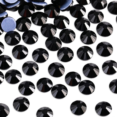 Beadsland Hotfix Rhinestones, 2880pcs Flatback Crystal Rhinestones for Crafts Clothes DIY Decoration, Black, SS10, 2.7-2.9mm...