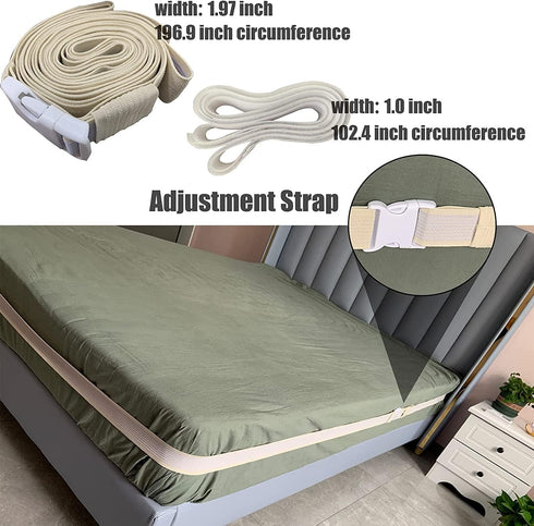 Upgrade Bed Sheet Holder Band, Adjustable Elastic Fitted Sheet Fasteners, Keep Sheets Tight and Fitted Bottom Sheet Cover Strap, Suitable for All ...