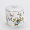 Avanti Linens - Covered Jar, Multipurpose Countertop Organizer, Ceramic Bathroom Decor (Butterfly Garden Collection), White...