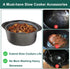 Slow Cooker Liners, Foldable Reusable Silicone Cooking Liners Compatible with Crock-Pot & Hamilton Beach Oval 6-7 QT, Leakproof Dishwasher Safe Sl...