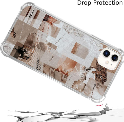 Picture Collage Phone Case Compatible with iPhone 11, Aesthetic Vintage Collage Case for iPhone 11, Unique Trendy Design TPU Bumper Cover Case...