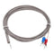 MECCANIXITY K Type Thermocouple Temperature Sensor PT100 6mm Ring High Temperature Probe 6.6ft Wire 0 to 600°C(32 to 1112°F) Stainless Steel...