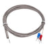 MECCANIXITY K Type Thermocouple Temperature Sensor PT100 6mm Ring High Temperature Probe 6.6ft Wire 0 to 600°C(32 to 1112°F) Stainless Steel...