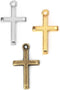 JGFinds Cross Crucifix Charm Pendants - 150 Pack (50 of each), 1 Inch x 1/2 Inch, Antiqued Silver/Bronze/Gold Tone, DIY Jewelry Making Supplies...