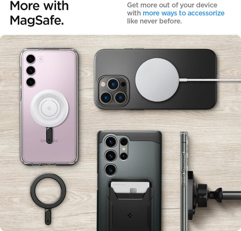 Spigen Magnetic Ring Plate Adapter for MagSafe Compatibile with MagSafe Accessories Wireless Charger for iPhone 15/14/13/12/11 Series, New Samsung...