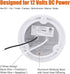 Facon 2-Pack Ultra Slim 3.5'' 12V RV Puck Lights w/Switch, SY-SM35 4000K Cool White LED Interior Lights for RVs, Camper Van, Boats, 12V Dome Light...