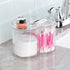iDesign Round Plastic Canister Cosmetic Organizer with Top Tray Lid for Added Storage, The Clarity Collection – 6.12” x 3.62” x 4.35”, Clear...