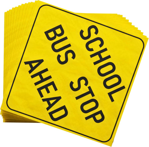 Blue Orchards School Bus Value Party Supplies Pack (60 Pieces for 16 Guests) - School Bus Party Supplies, School Bus Birthday Plates and Napkins, ...