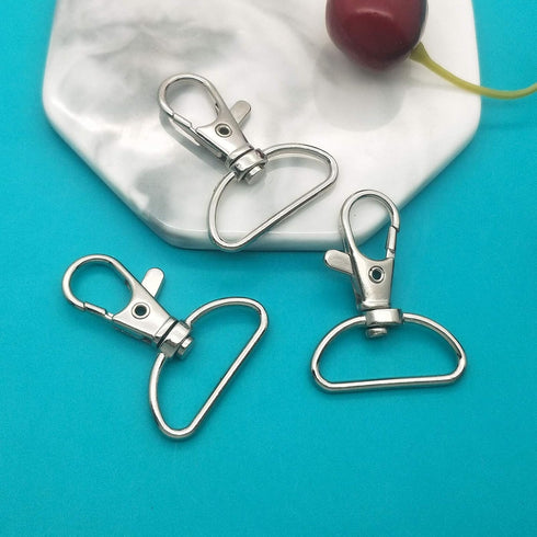 60Pcs Swivel Snap Hooks,Metal Swivel Lanyard Snap Hook for Keychain Lanyard,Crafts Supplies,1” (25 mm) Inside Width...