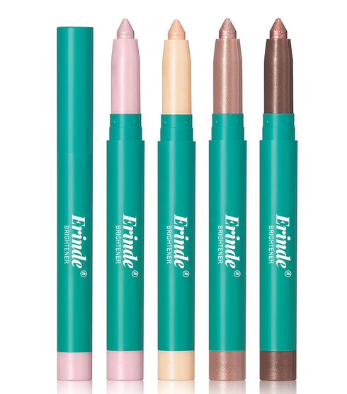 Erinde 4 Colors Eyeshadow Stick, Eye Brightener Stick, Shimmer Creamy Eye Shadow Makeup, Long Lasting Waterproof Glitter Highlighter Eye Liner Pen...