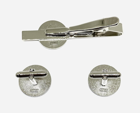 Masonic Freemason Square Compass Tie Clip Cufflinks TieBar Accessory Set...
