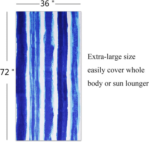 Oversized Terry Beach Towel 36 x 72 in Soft Extra Large Big Pool Swim Towels for Adult XL Clearance Big Travel Blanket Cruise Vacation Accessories...