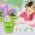 2-Pack Smiling Cute Plant-Pots - Plastic Funny Face Flower Pots with Drainage, Unique Cute Planters for Indoor Plants, Gifts for Plant Lovers...